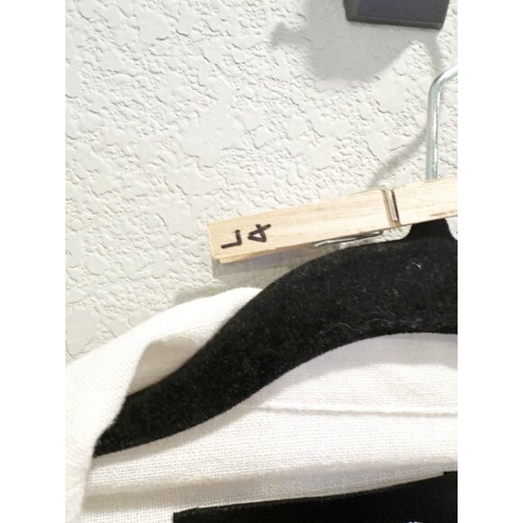 Dear Deer White Linen Double Breasted Jacket Wrap Front Side Tie Medium NWT - Picture 7 of 7